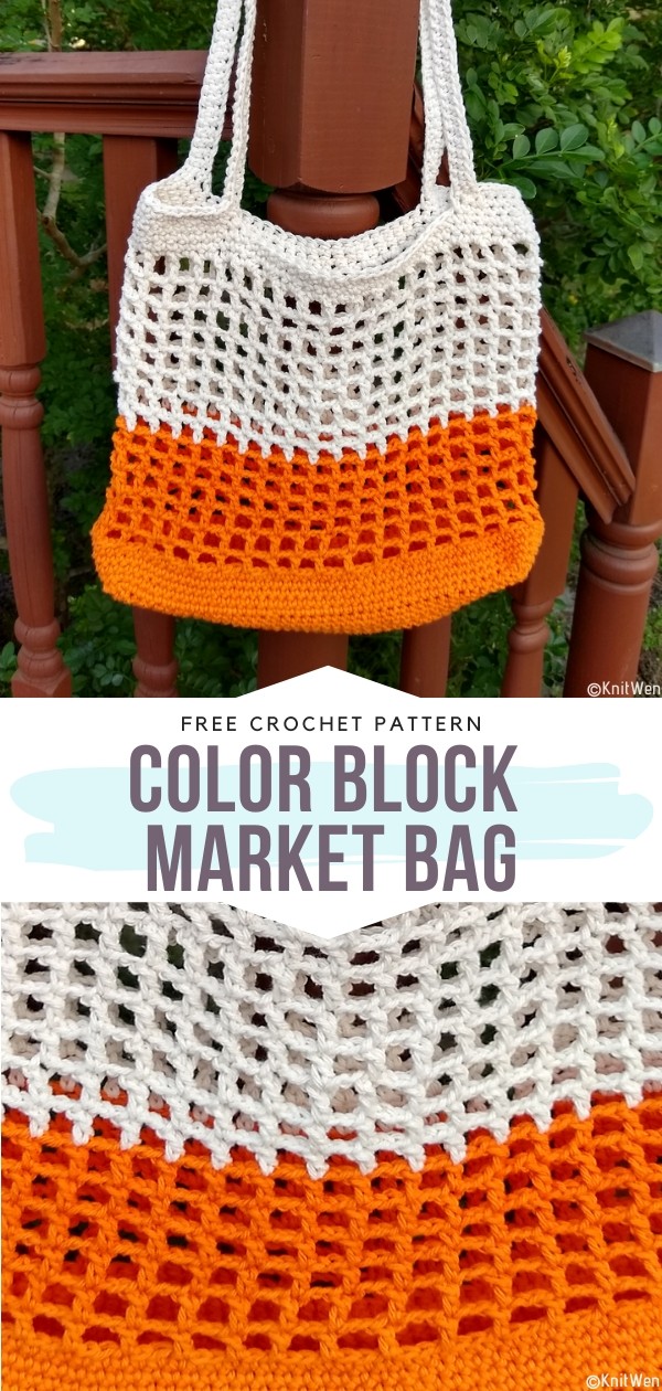 Color Block Market Bag