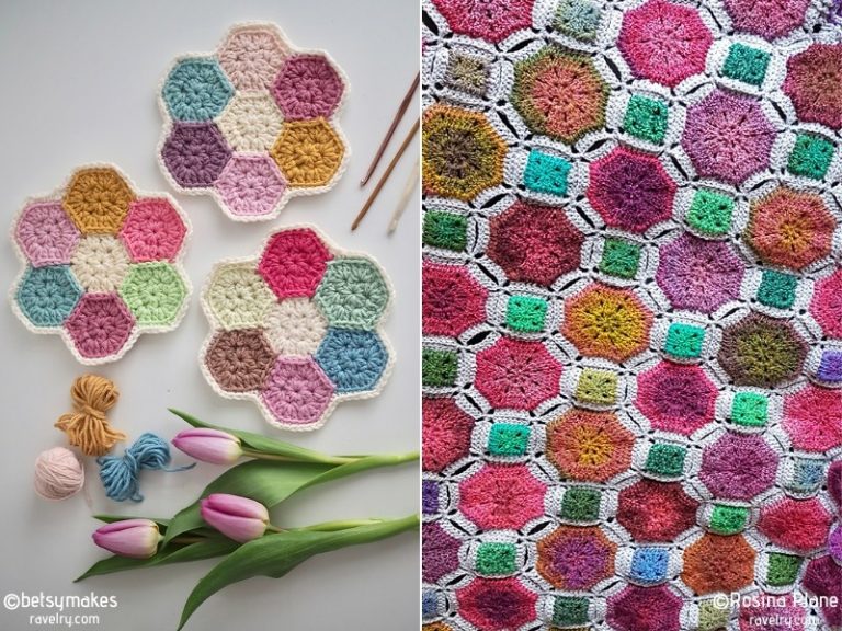Colorful Crochet Tiles Free Patterns