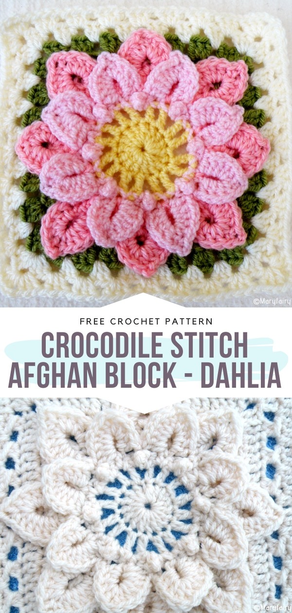 Crocodile Stitch Afghan Blocks