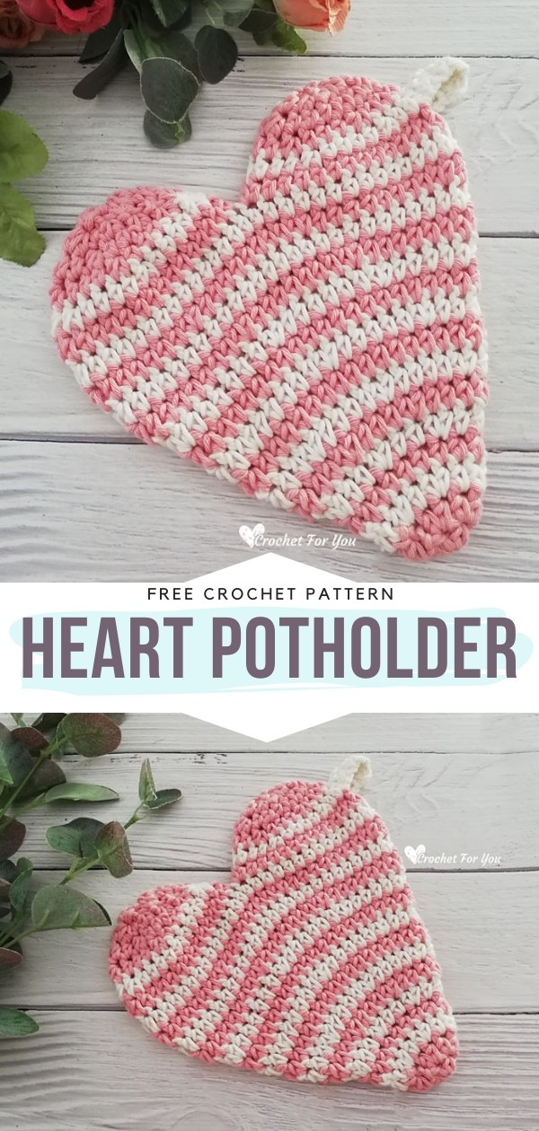 Heart Potholder Free Crochet Pattern