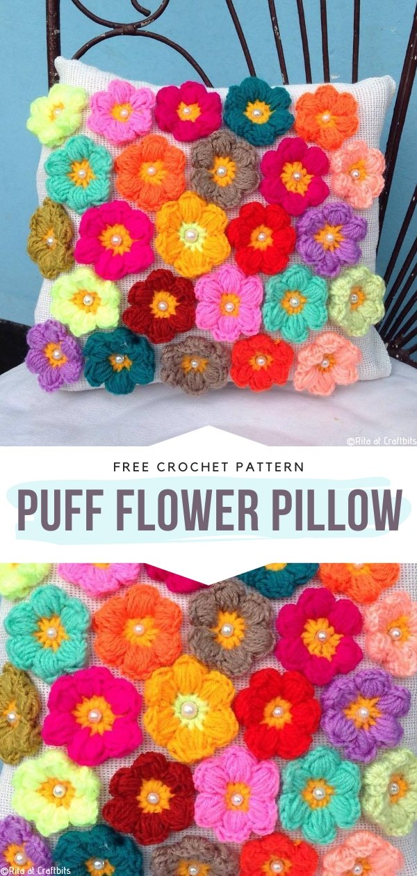 Puff Flower Pillow