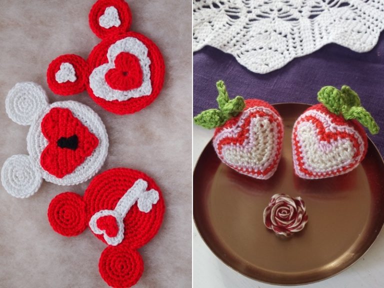Red Hearts Ornaments Free Crochet Patterns