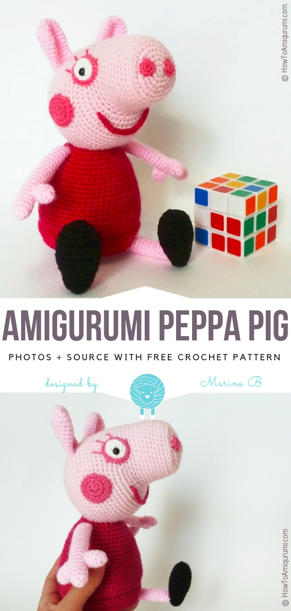 Amigurumi peppa pig crochet pattern.