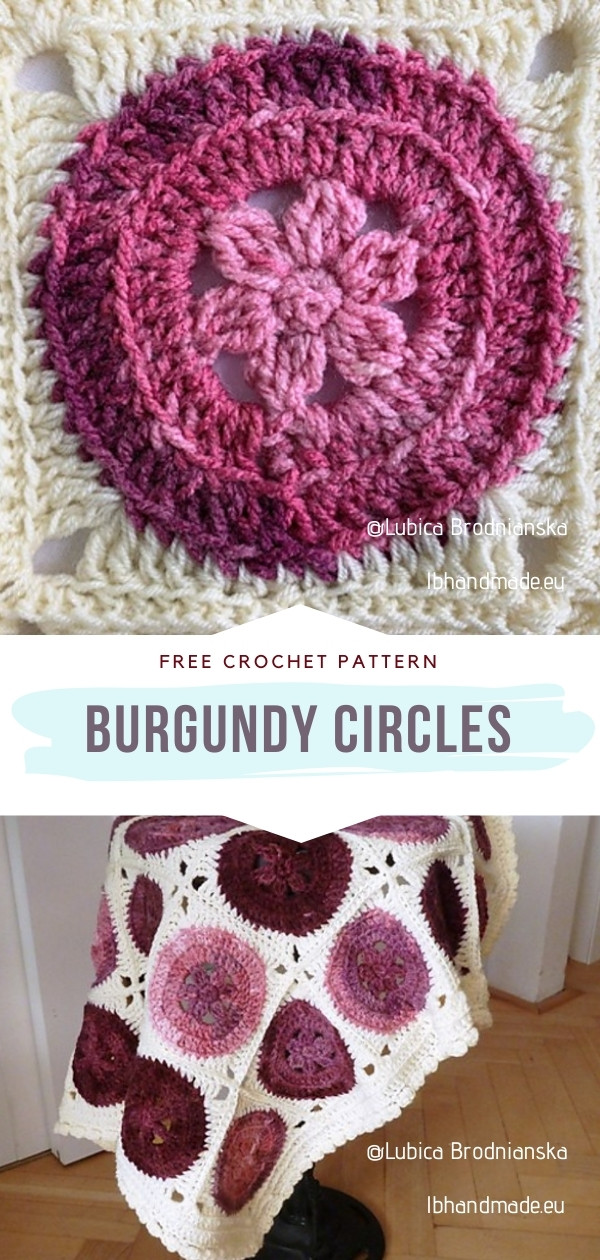 Burgundy Crochet Circles