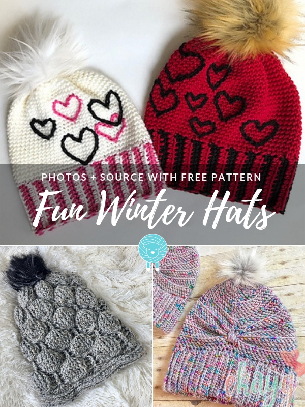 fun-winter-hats-free-crochet-patterns