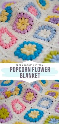 Blooming Meadows Flower Crochet Blankets - Free Patterns