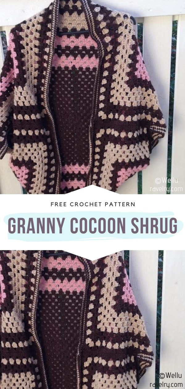 Crochet Granny Cocoon Shrug