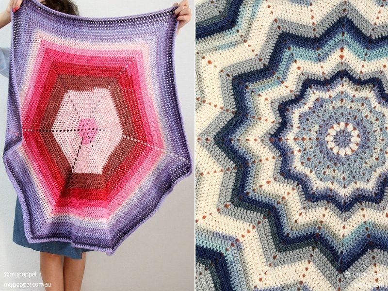 Beginner-Friendly Ombre Blankets Free Crochet Patterns