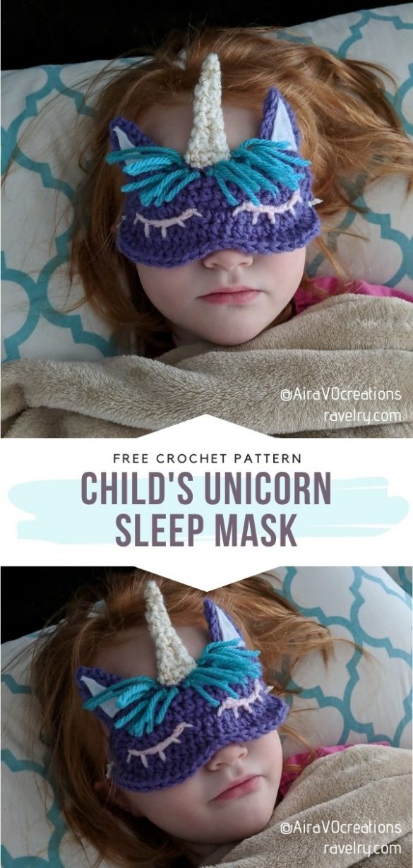 The Cutest Sleep Masks for Kids with Free Crochet Pattern