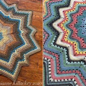 Star-Shaped Crochet Blankets with Free Patterns