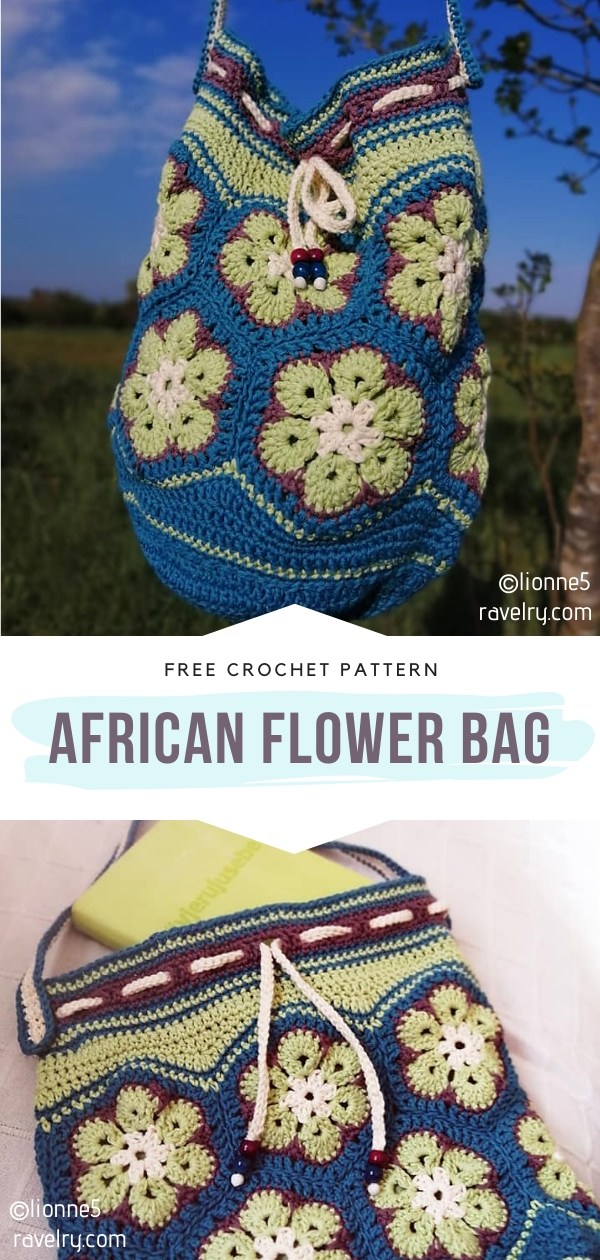 African Floral Hexagon Purse: Crochet pattern | Ribblr