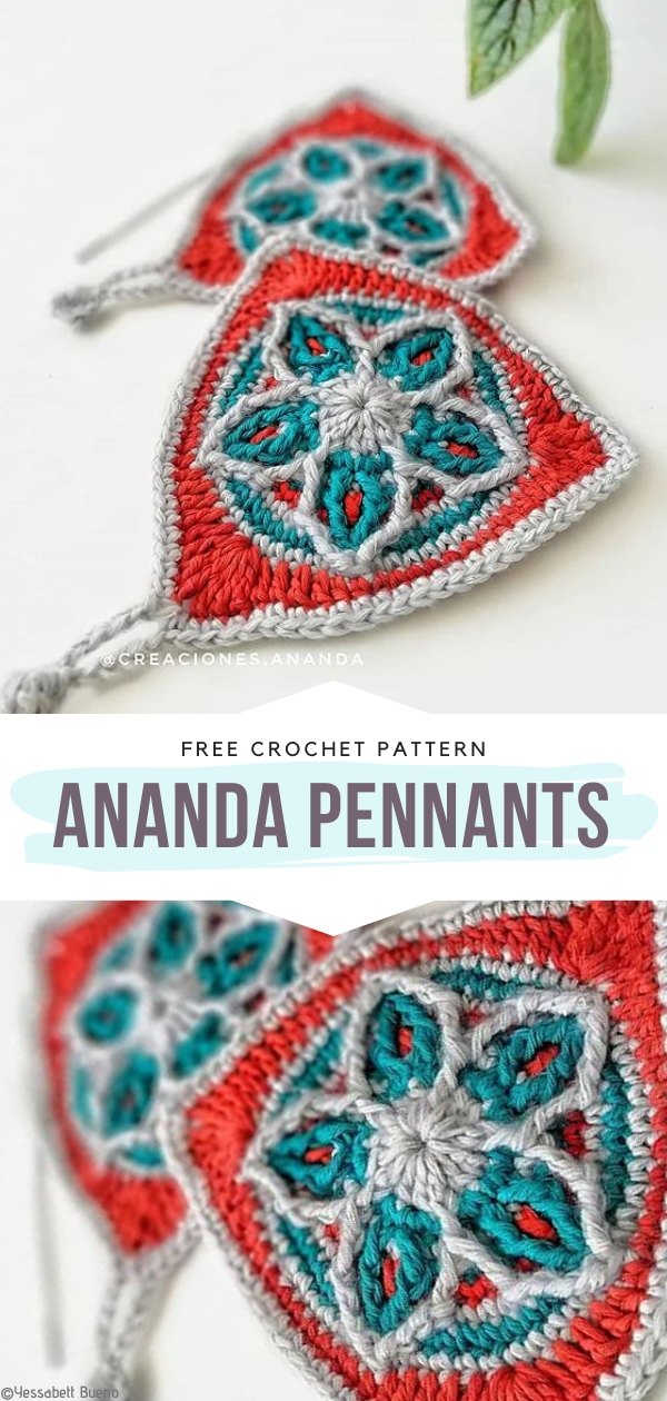 Crochet Flower Pendants