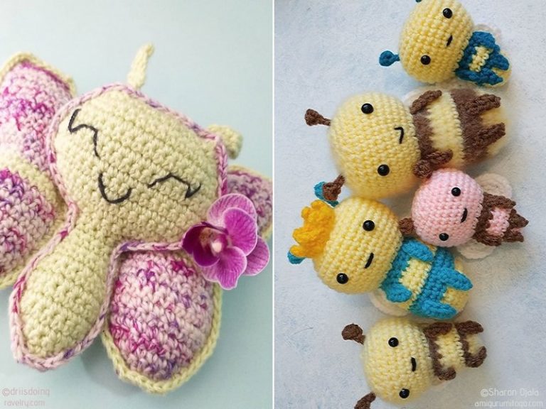 Bees and Butterflies Amigurumi