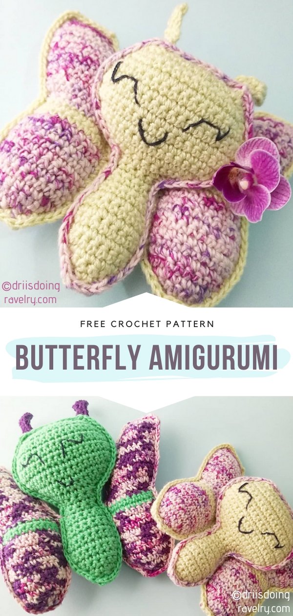 Bees and Butterflies Amigurumi Free Crochet Patterns
