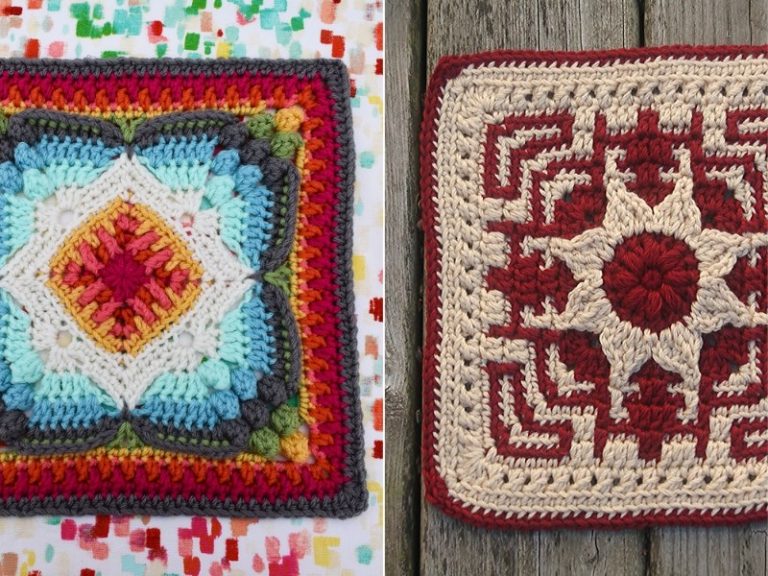 Square Crochet Coasters - Free Patterns