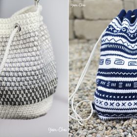 Crochet Drawstring Bags Free Patterns