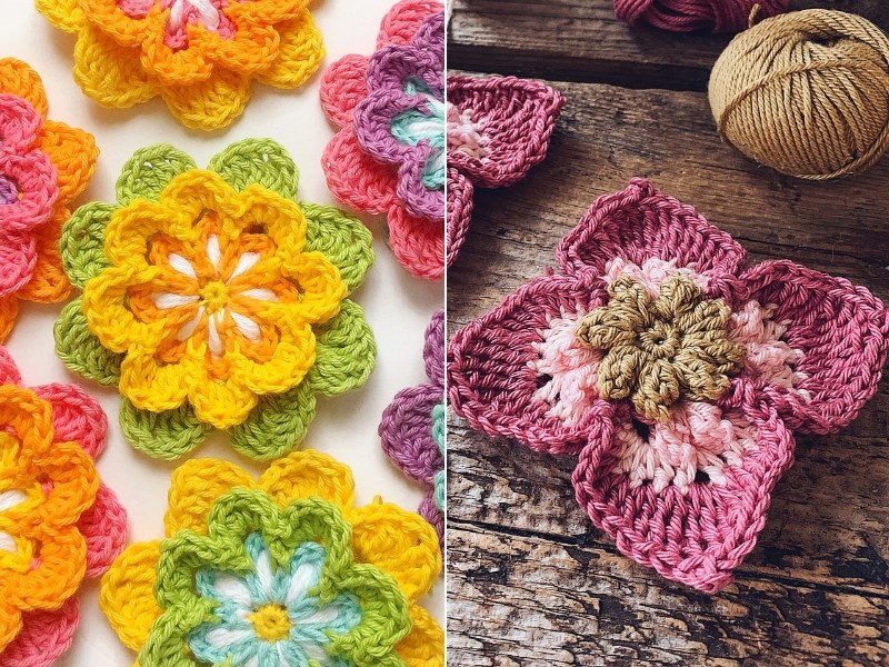 Gorgeous Flowers Free Crochet Patterns