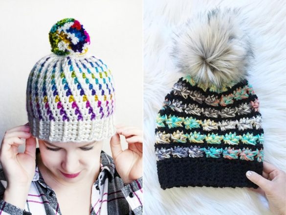 Pop of Color Beanies - Free Crochet Patterns