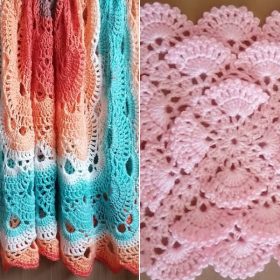Shell Stitch Inspired Blankets Free Crochet Patterns