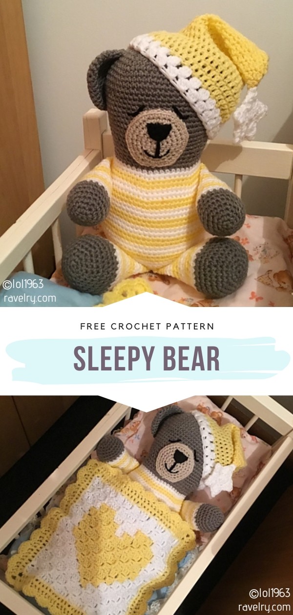 Sleepy Bear Crochet Teddy