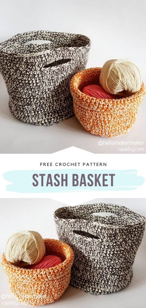 Free Crochet Stash Basket Pattern Ideas