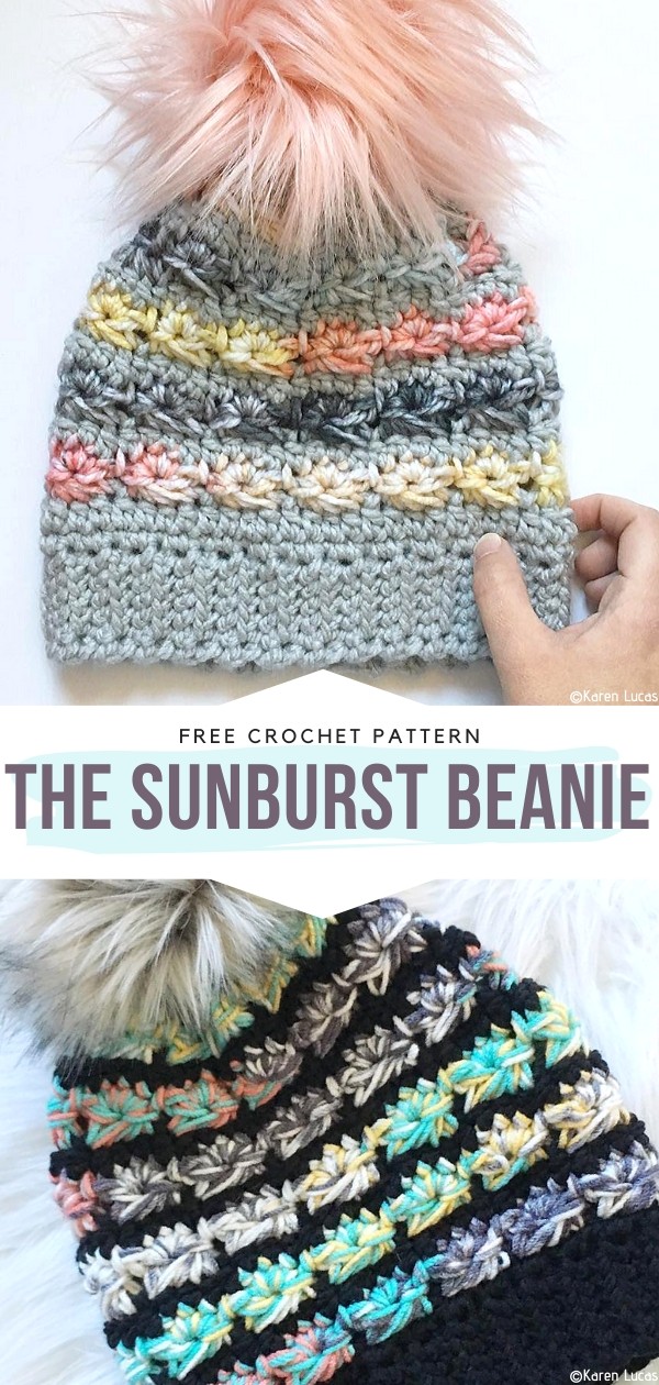 Pop of Color Beanies - Free Crochet Patterns