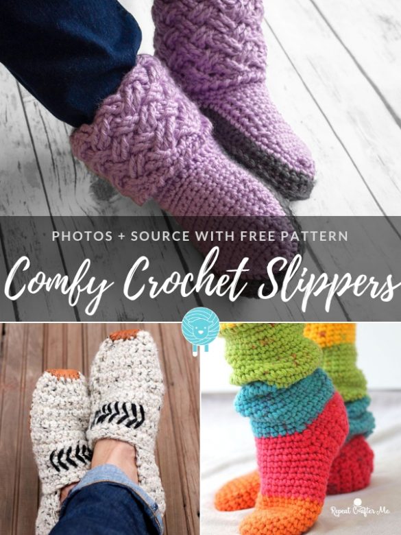 Comfy Crochet Slippers Free Patterns