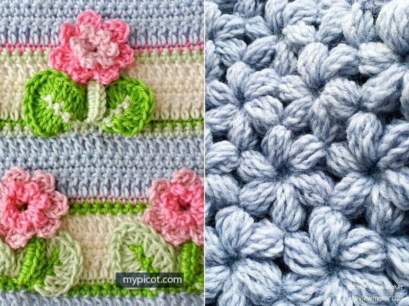 Crochet Flower Stitches - Free Patterns