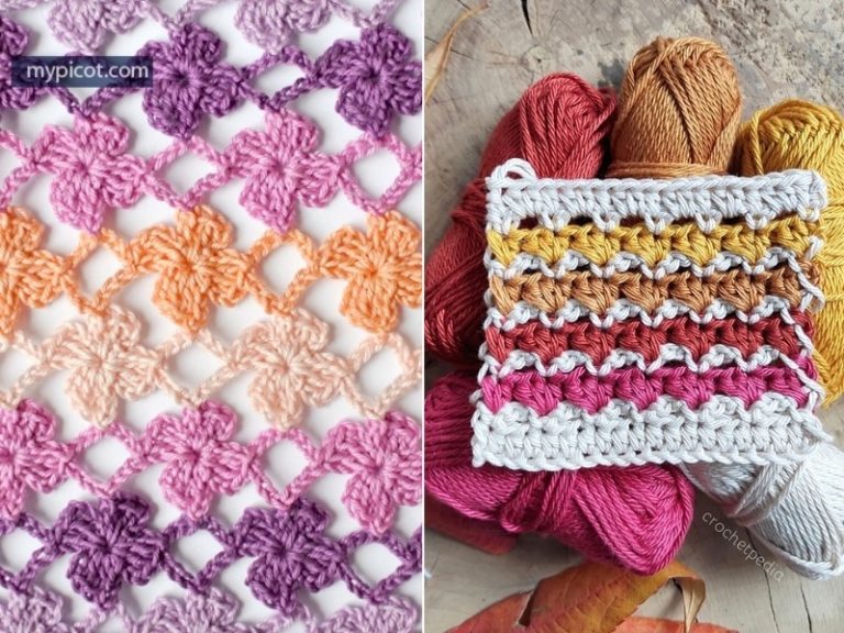 Beautiful 10 Crochet Lace Stitches - Ideas and Free Patterns