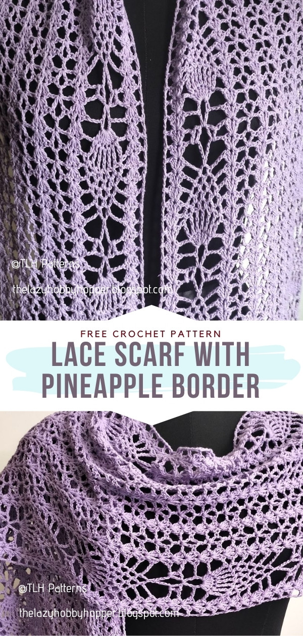 crochet pineapple border
