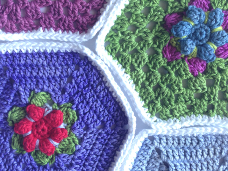 Blooming Hexagons Free Crochet Patterns