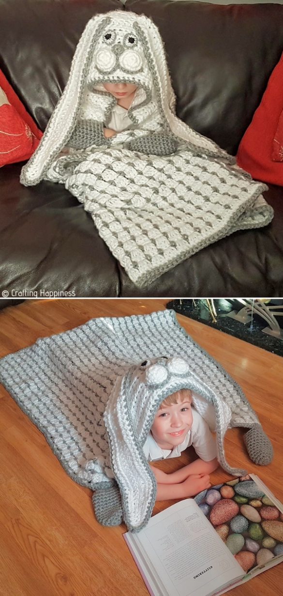Adorable Hooded Blankets - Free Crochet Patterns