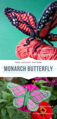 Sweet Crochet Butterfly Applique - Free Patterns