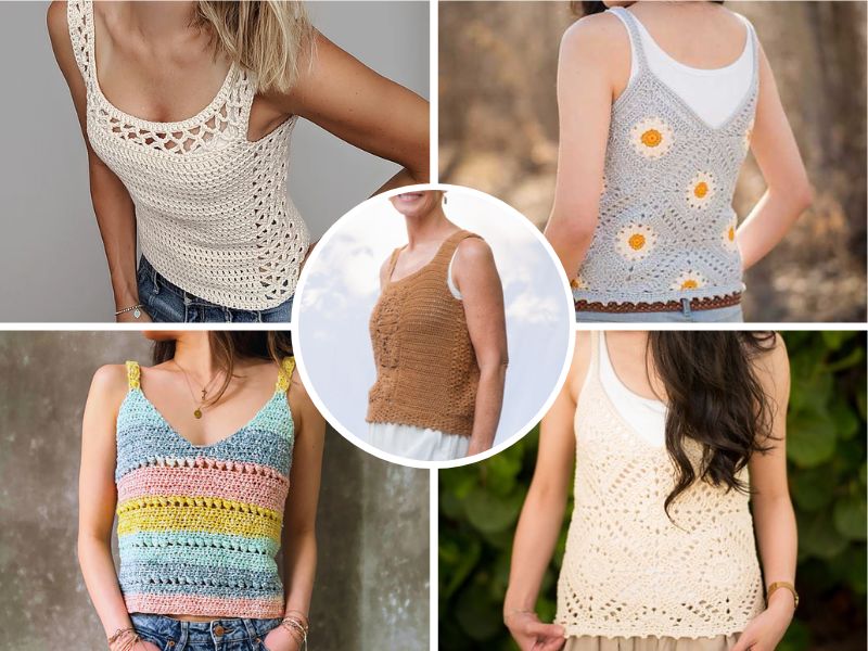 women wearing crochet tops