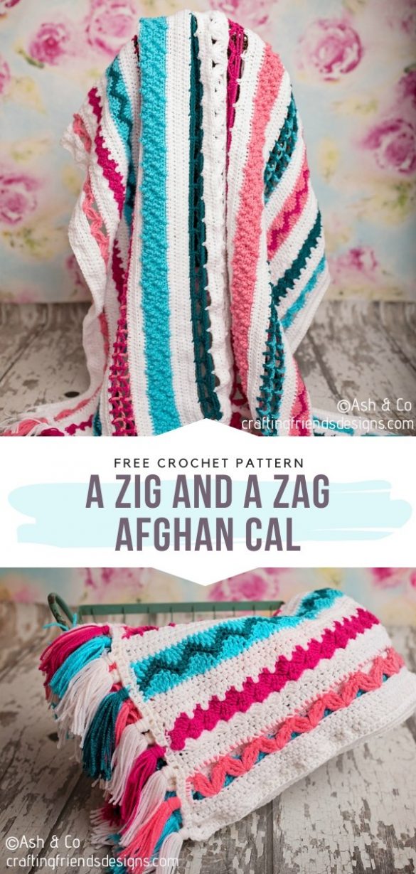 Awesome ZigZag Stitch Crochet Blankets Free Patterns