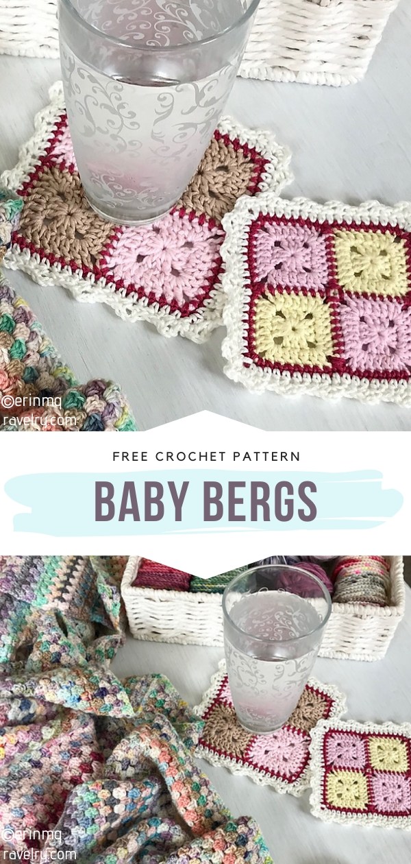 Baby Bergs Crochet Coasters