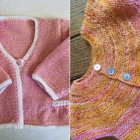 Girly Pink Baby Cardigans Free Knitting Patterns