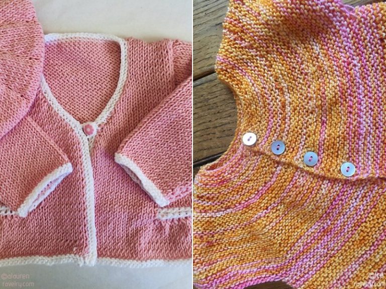 Girly Pink Baby Cardigans Free Knitting Patterns