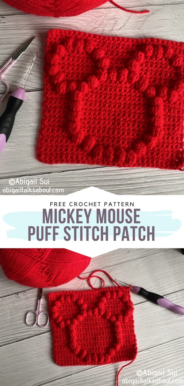 Mickey Mouse Puff Stitch
