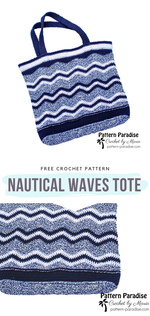 Nautical Waves Tote