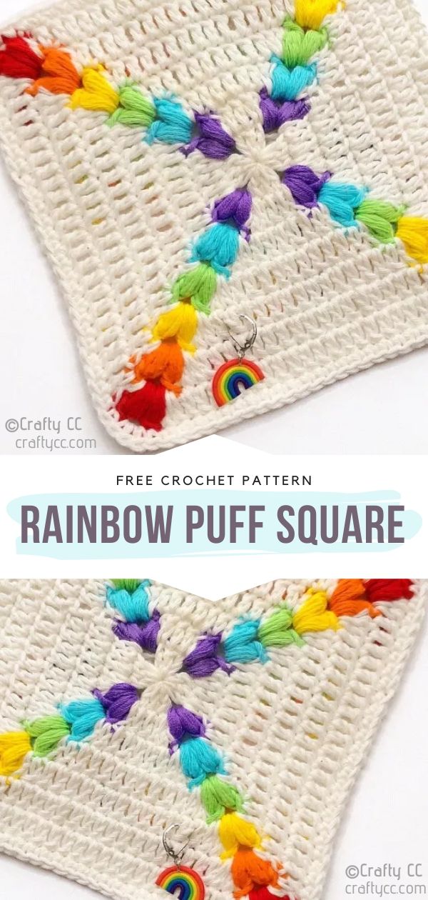 Rainbow Puff Square