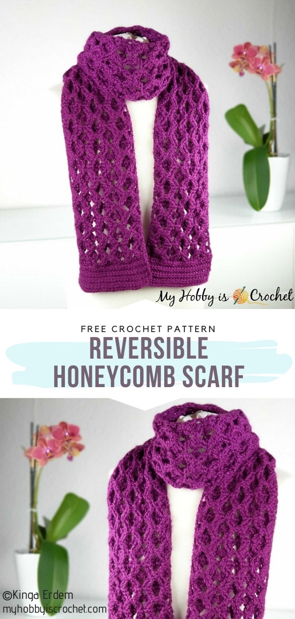 Honeycomb Crochet Scarf