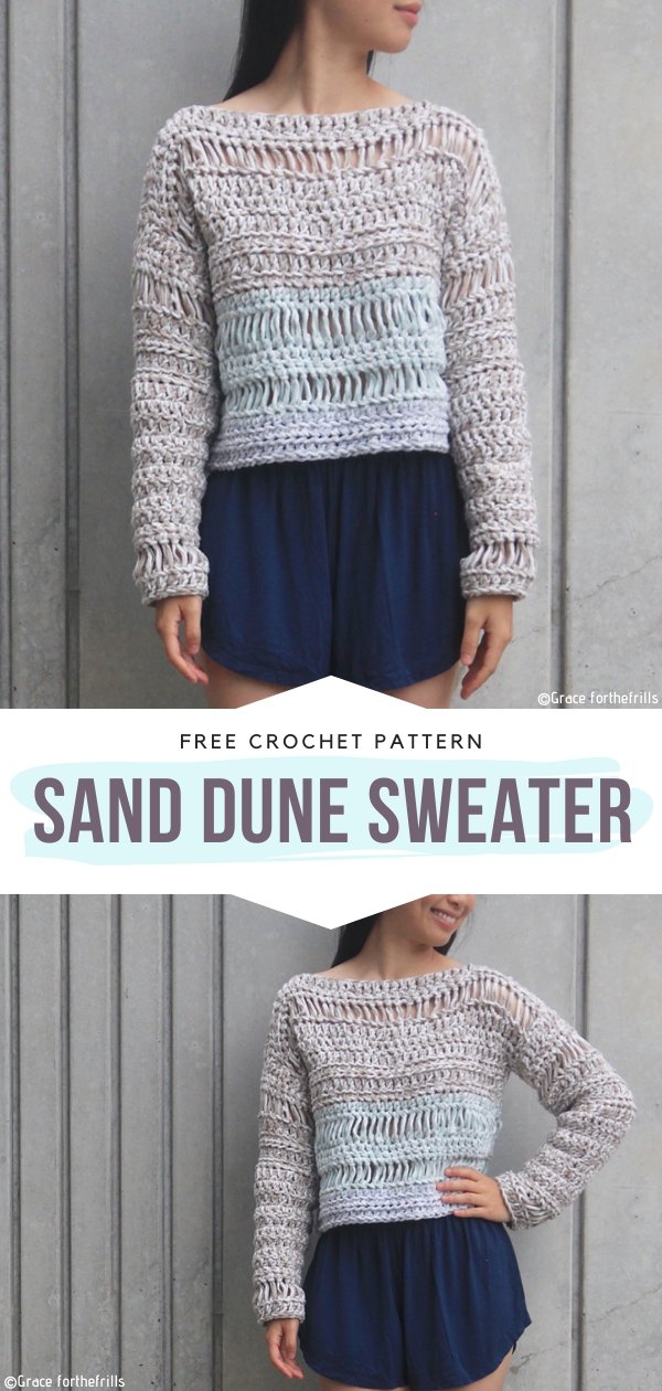 Awesome Mesh Spring Sweaters with Free Crochet Patterns