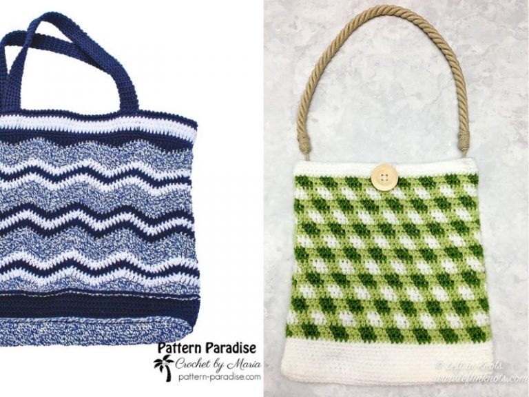Solid Crochet Totes Free Patterns