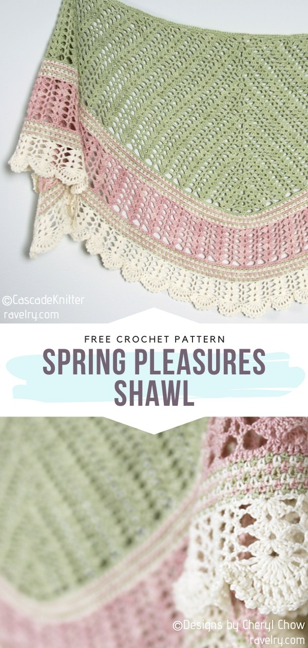 Spring Pleasures Crochet Shawl