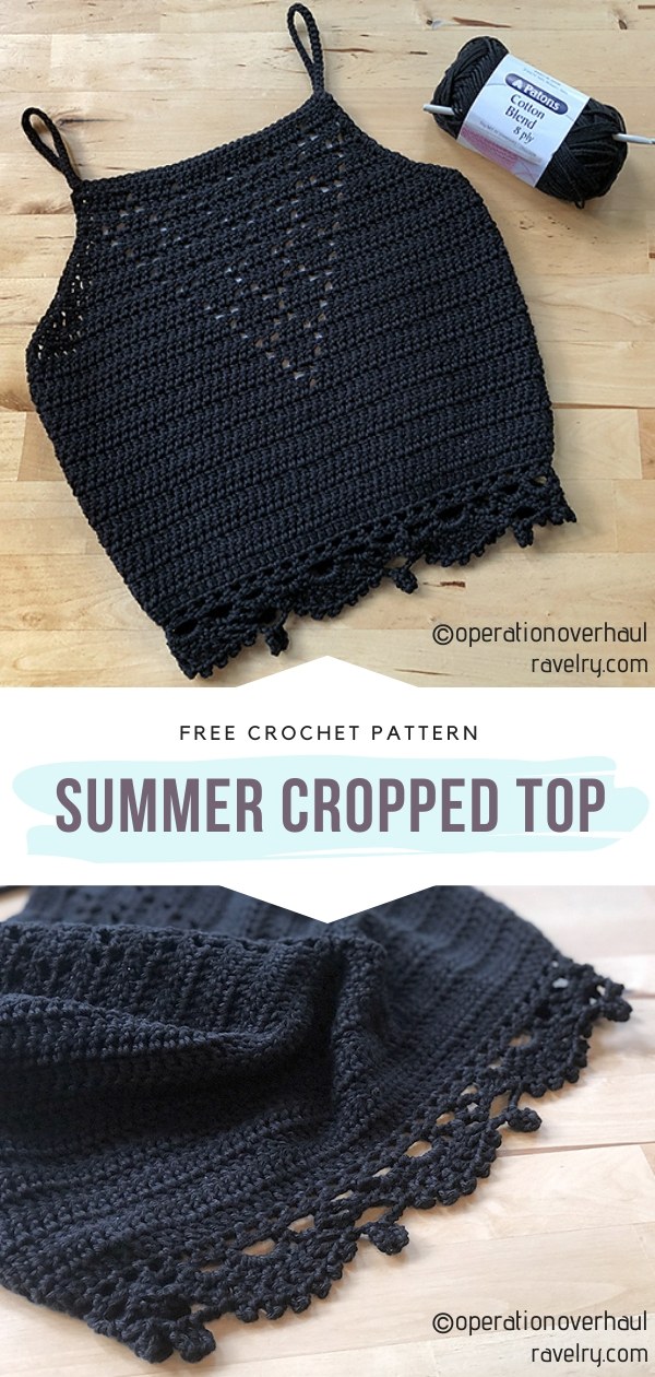 Easy Summer Tank Top – free crochet pattern + video tutorial  Crochet shirt  free pattern, Crochet crop top pattern, Crochet top pattern