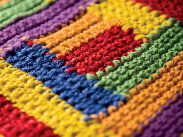 Crochet Log Cabin Dishcloth Free Pattern