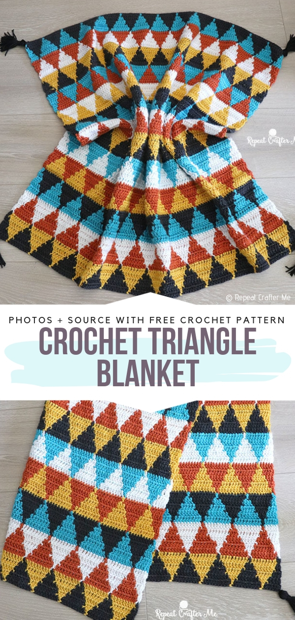 Crochet Triangle Blanket Free Pattern