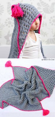 Adorable Hooded Blankets - Free Crochet Patterns