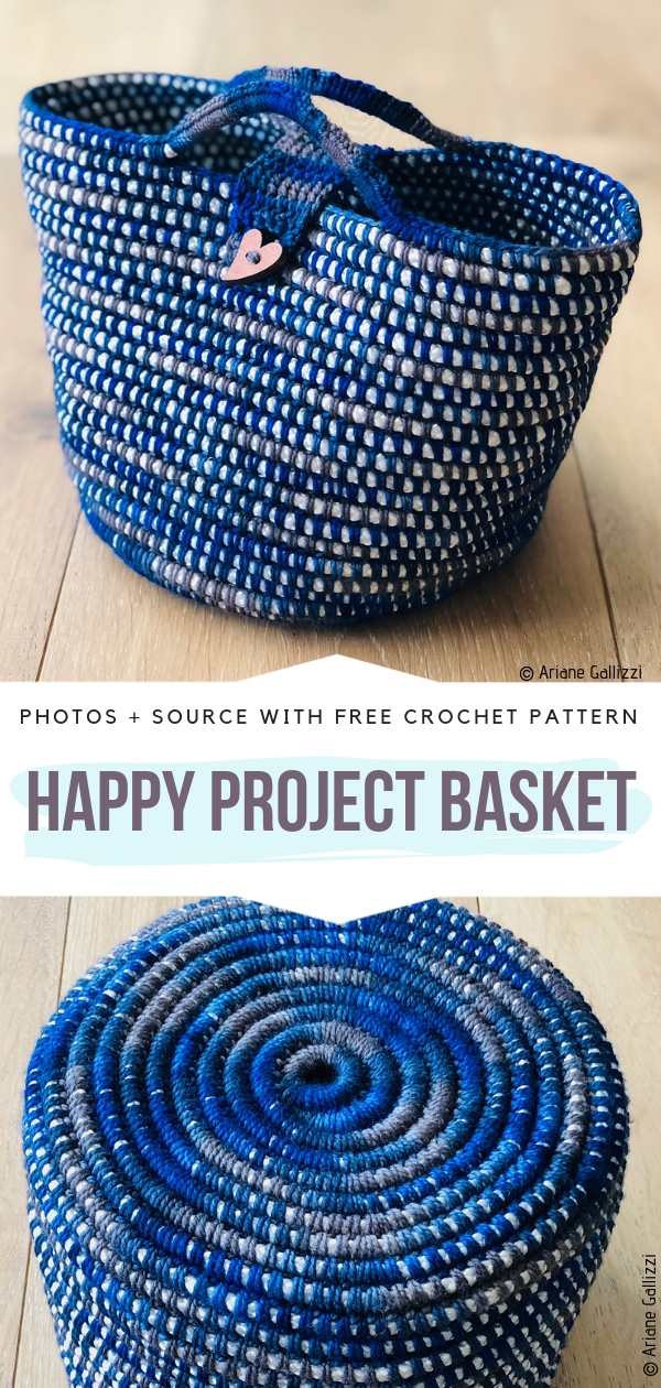 Happy Project Basket Free Crochet Pattern